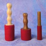RED WOOL COVERED 3 MALLET SET