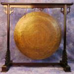 Rosewood finish hand-carved Gong Stand - LARGE